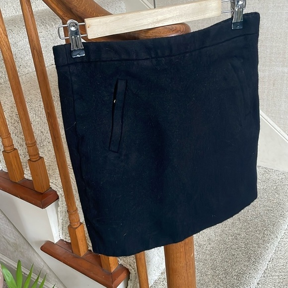 J Crew Pure Wool Black Mini Office Dress Skirt - Picture 1 of 9